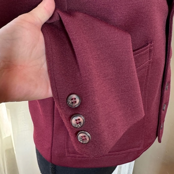Vintage 70s jacket, burgundy red, women crop blazer, oversized lapels, 8/10 (M) - Picture 8 of 10